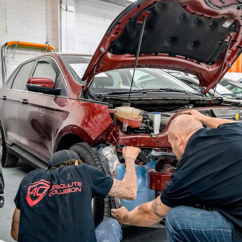 certified collision repair techs working